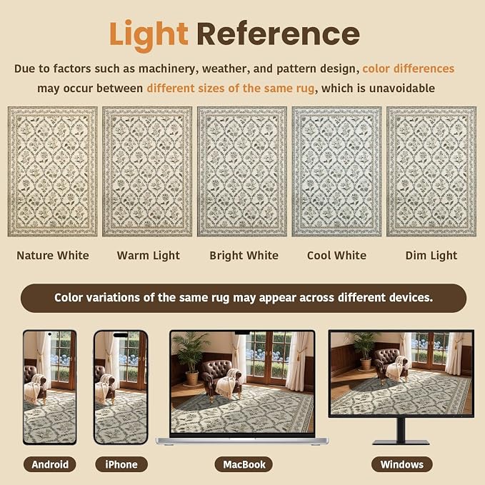 LIANLAM Washable Rug Area Rugs for Living Room - Image 8