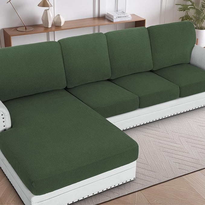 H.VERSAILTEX Sectional Couch Covers 8 Pieces Stretch Sofa Cover by HVERSAILTEX