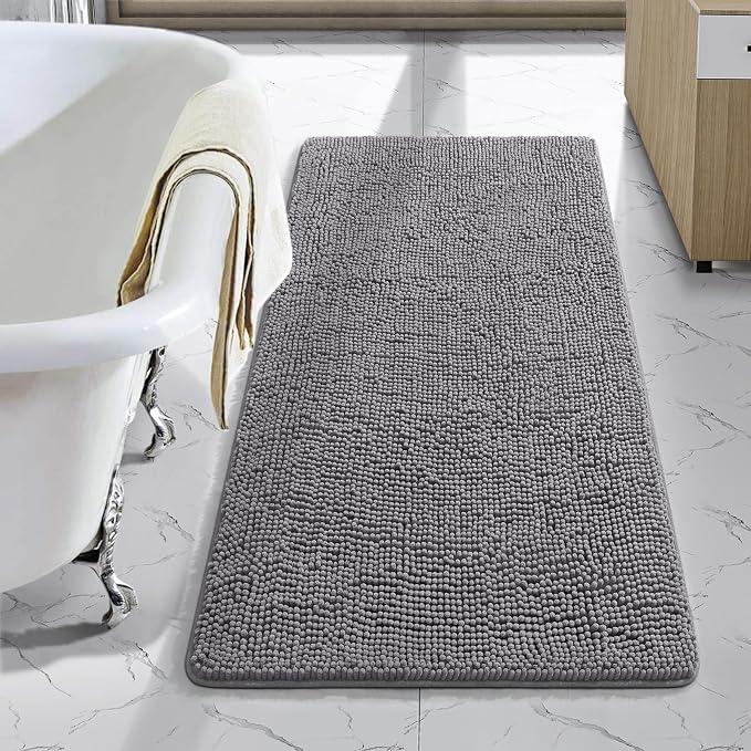 LOCHAS Luxury Bathroom Rug Shaggy Bath Mat 24 x 44 Inch, Washable Non Slip Bath by LOCHAS
