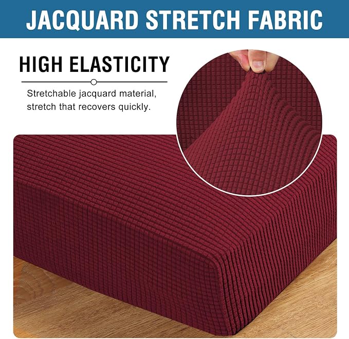 H.VERSAILTEX Super Stretch Couch Cushion Covers Sofa Cushion Slipcovers - Image 4