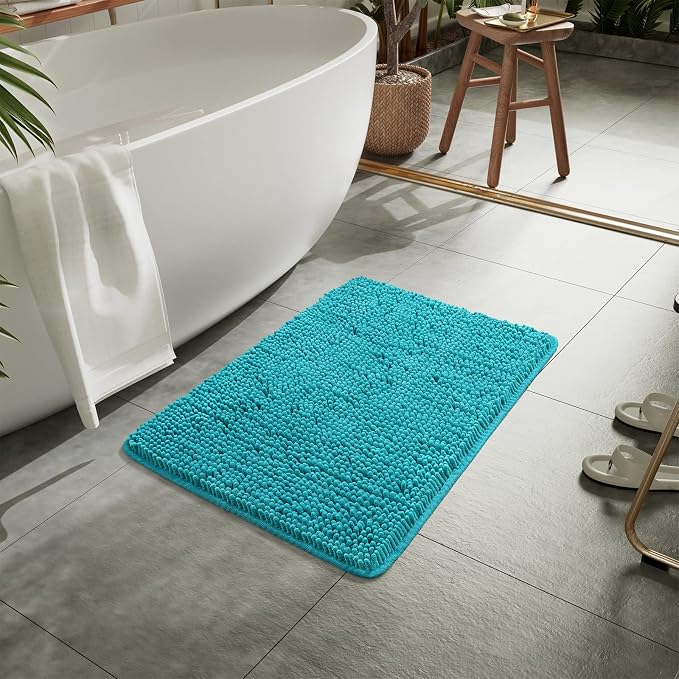 LOCHAS Luxury Bathroom Rug Shaggy Bath Mat 24 x 36 Inch, Washable Non Slip Bath - Image 6