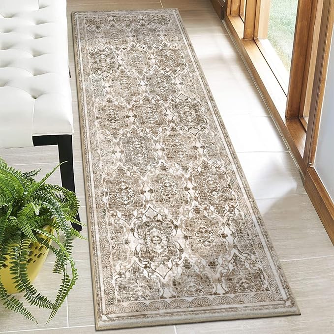 Vaukki Hallway Runner Rug, Vintage Shaggy Soft Laundry Rug Runner, Non Slip by Vaukki
