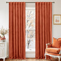 LAMIT Terracotta Velvet Curtains 84 Inch by LAMIT