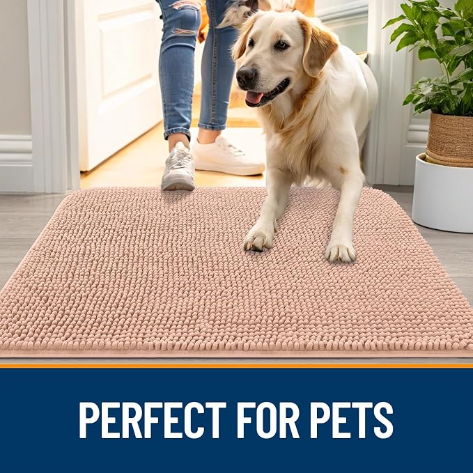 OLANLY Dog Door Mat for Muddy Paws 59x35, Absorbs Moisture and Dirt, Absorbent - Image 6