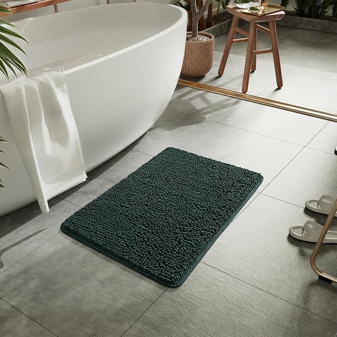 LOCHAS Luxury Bathroom Rug Shaggy Bath Mat 24 x 17 Inch, Washable Non Slip Bath - Image 3