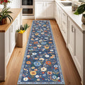 RELEANY Floral Nursery 2x10 Area Rugs Washable Print Boho Cute Carpet Non Slip by RELEANY