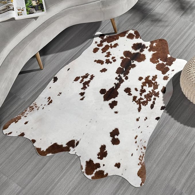 Easycozy Faux Cowhide Cow Print Rug: 3 x 4 Western Decor Faux Cowhide, - Image 7