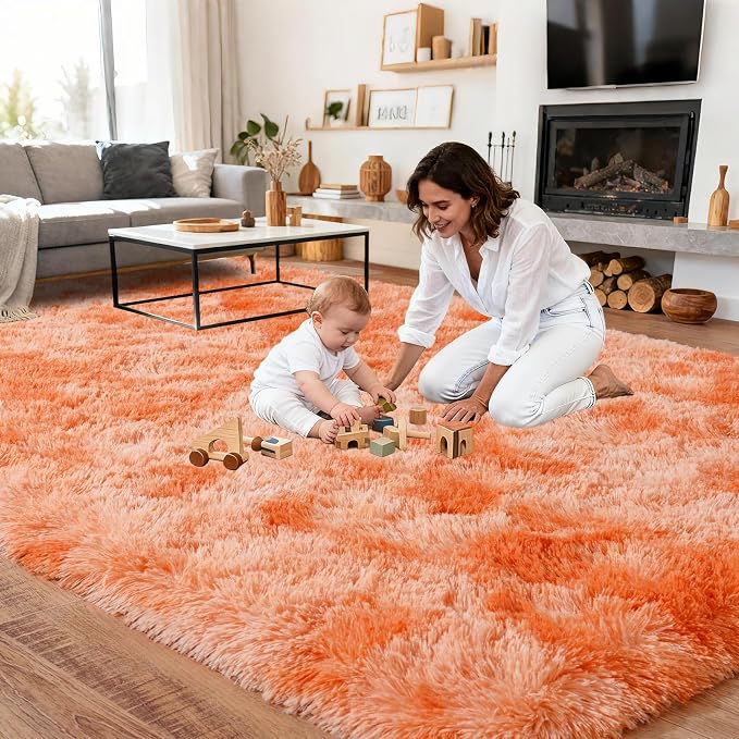 Upgrade Non-Slip Plush Rugs for Living Room, Soft Shaggy Carpets for Living Room - Image 6