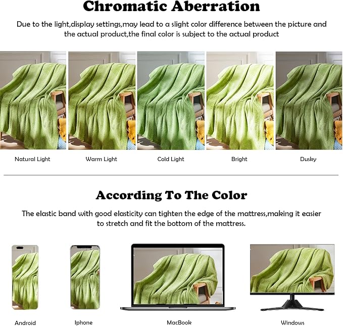 NEWCOSPLAY Super Soft Throw Blanket Green Premium Silky Flannel Fleece Leaves - Image 6