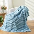 NEWCOSPLAY Super Soft Twin Blanket Blue Premium Silky Flannel Fleece 3D Clouds by NEWCOSPLAY
