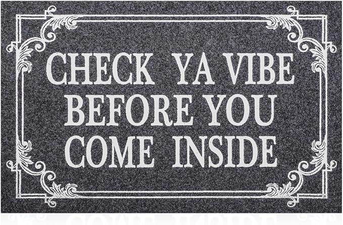 Front Door Door Mat Indoor Outdoor Entrance Doormat Rubber Welcome Door Mat by HLFMVWE