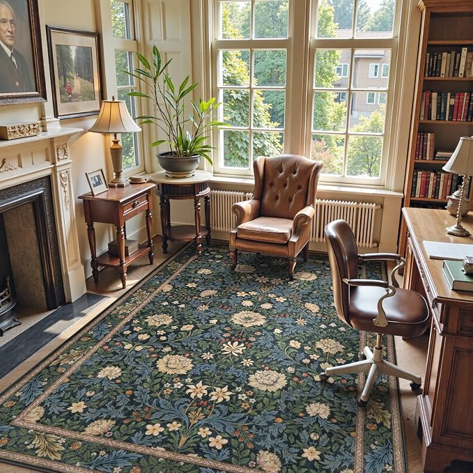 LIVEBOX Floral Area Rug 6x9, Washable Large Rugs - Image 2