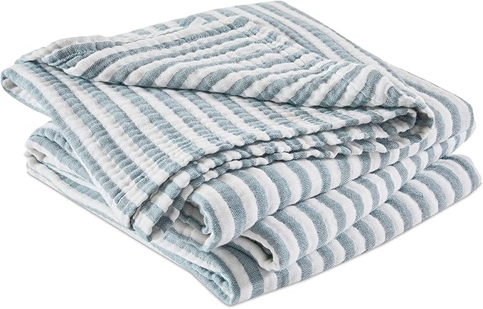 EMME Cotton Muslin King Blanket Bed Layering Bedspread Coverlet Breathable - Image 7