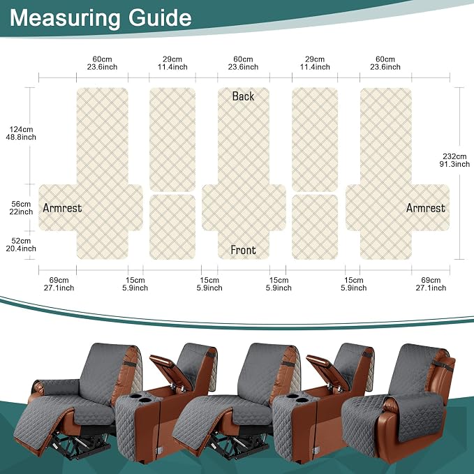 Ruaozz Waterproof Recliner Sofa Cover - Image 2