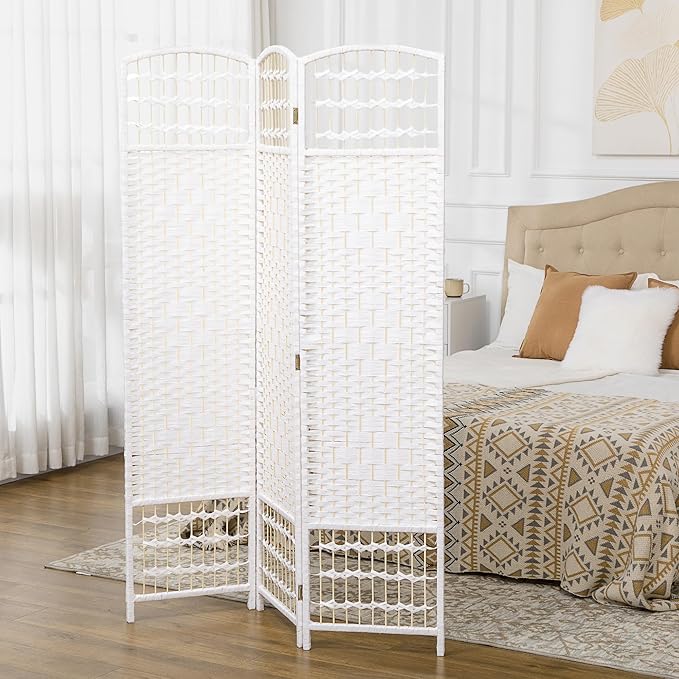 HOMCOM 3 Panel Room Divider, Folding Privacy Screen, 5.6' Room Separator - Image 2