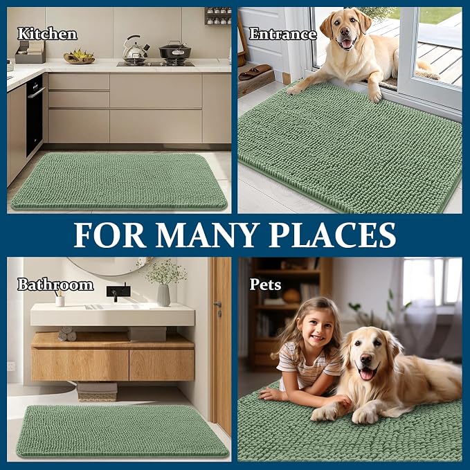 OLANLY Dog Door Mat for Muddy Paws 32x20, Absorbs Moisture and Dirt, Absorbent - Image 8
