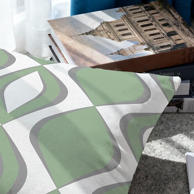 Hexagram Sagegreen Geometric Pillow Covers 18x18 Set of 4, Decorative Outdoor - Image 4