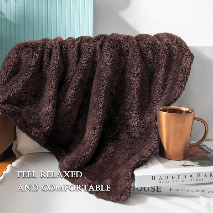Exclusivo Mezcla Plush Fuzzy Fleece Throw Blanket Extra Large, Super Soft - Image 4