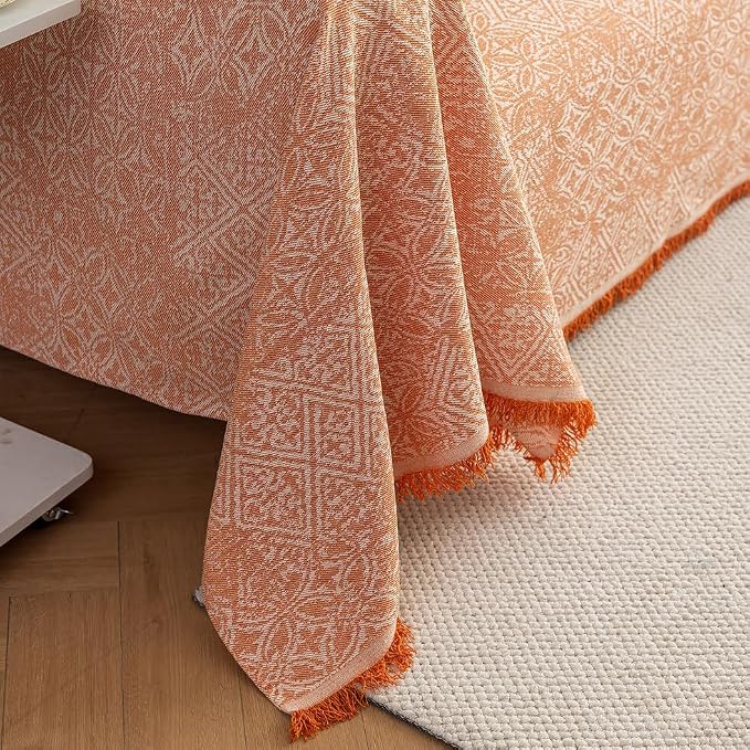 ROOMLIFE Orange Couch Cover Boho Sofa Covers - Image 9