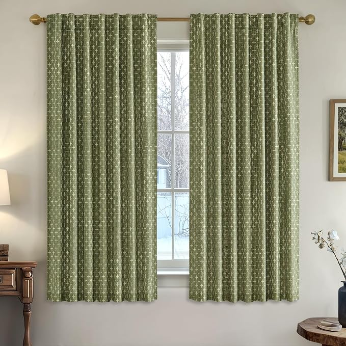 MIULEE Decorative Back Tab Linen Curtains - Image 2