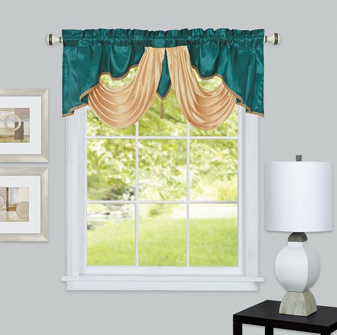 GOHD Valarie Fancy Window Valance. 54 x 18. Taffeta Fabric - Image 2