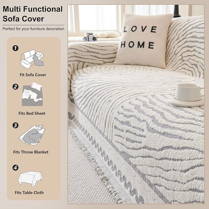 ROOMLIFE Thicked Striped Couch Cover - Image 5