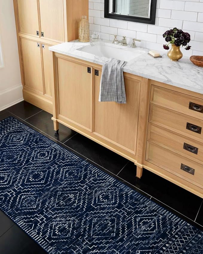 Wonnitar Washable Runner Rug for Kitchen, Non-Slip Long Geometric Rustic - Image 6
