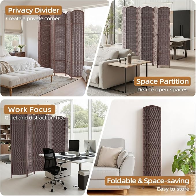 HALLYBEE Room Divider for Space Separation, Room Dividers and Folding Privacy - Image 7