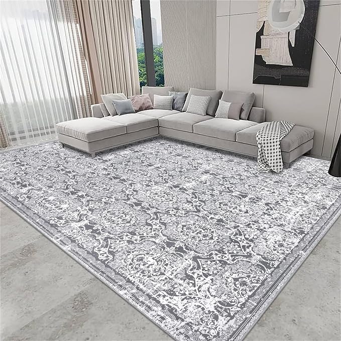 Vaukki Living Room Rug, Vintage Shaggy Soft Laundry Rug, Non Slip Kitchen Area - Image 7