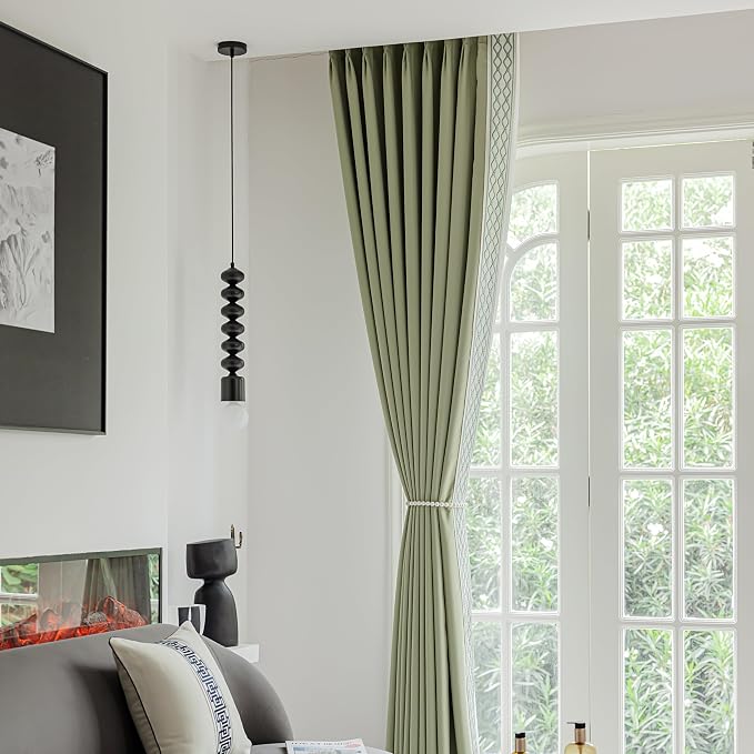 VisionaryHomeDesign Green Pinch Pleat Curtains, High End Curtains - Image 6