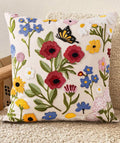 Embroidered Throw Pillow Cover 20x20 Inch by Kokaaee