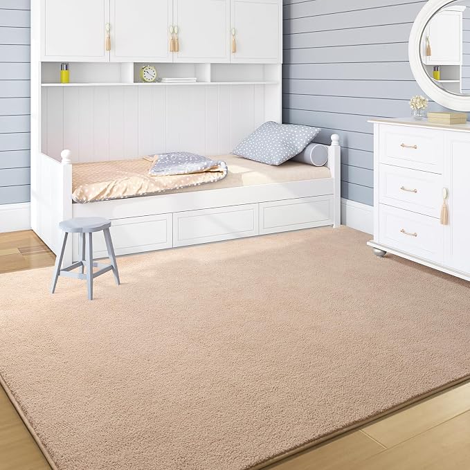 Soft Rugs for Living Room 5x7 Beige, Minimalist Area Rug for Bedroom Nursery - Image 4