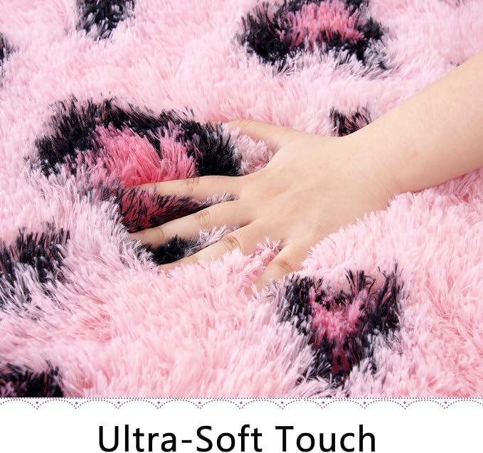 Amearea Fluffy Area Rug, Modern Shag Leopard Print Rugs Home Decor - Image 6