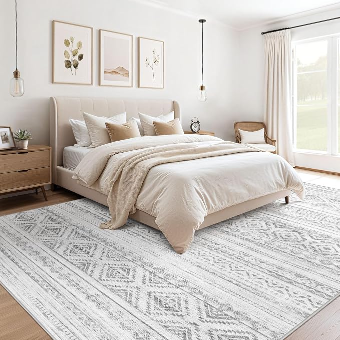 cotiled 5x7 Area Rug Living Room: Washable Boho Rugs - Image 4