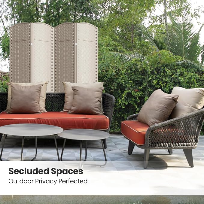 6 Panel Room Divider, 6Ft Folding Privacy Screen, Tall - Image 5