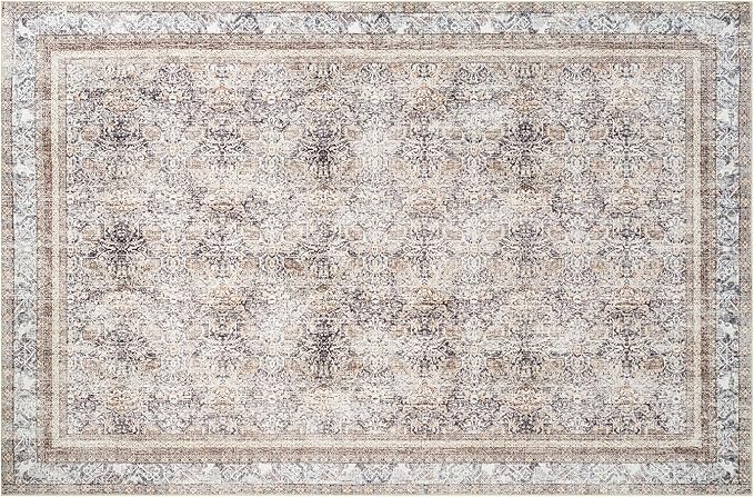 Phantoscope Washable Area Rug 5'x7' Non-Slip, Vintage Neutral Rugs - Image 2