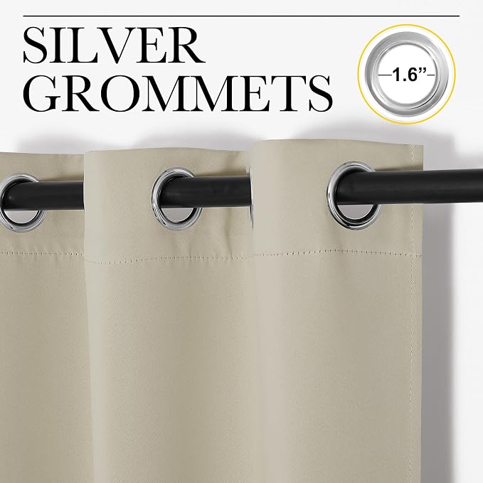 NICETOWN Thermal Insulated Grommet Room Darkening Curtains/Draperies/Panels - Image 2