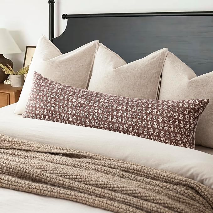 Foindtower Set of 2 Decorative Vintage Long Lumbar Throw Pillow Covers Neutral - Image 4