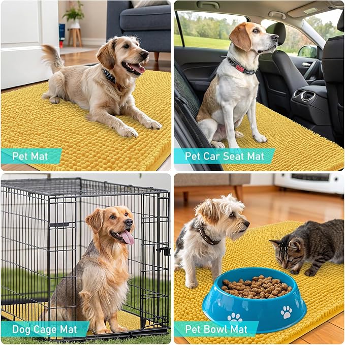 OLANLY Dog Door Mat for Muddy Paws 59x32, Absorbs Moisture and Dirt, Absorbent - Image 7