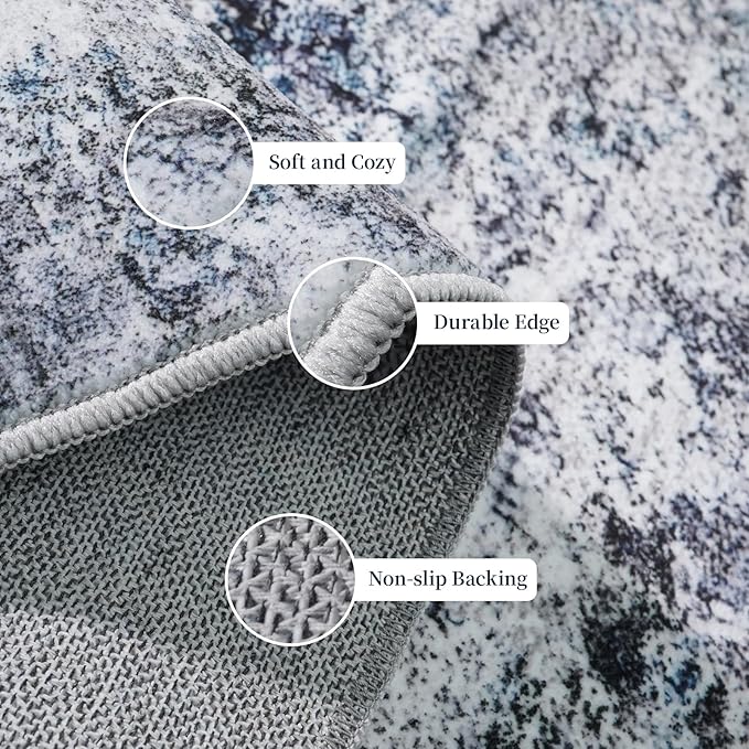4x5 Area Rug: Washable Low Pile Carpet - Image 5