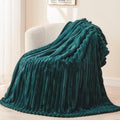 NEWCOSPLAY Super Soft Throw Blanket Dark Teal Premium Silky Flannel Fleece 3D by NEWCOSPLAY
