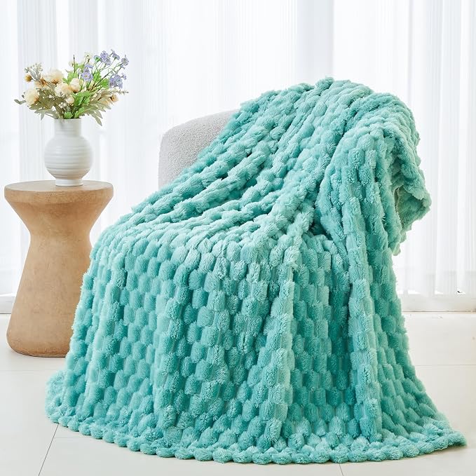 NEWCOSPLAY Super Soft Twin Blanket Sage Green Premium Silky Flannel Fleece 3D - Image 4