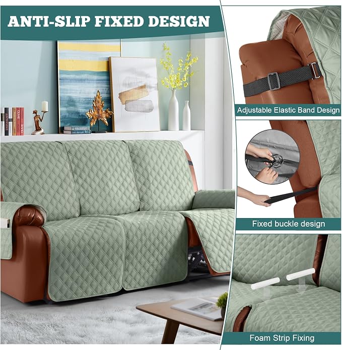 Ruaozz Waterproof Recliner Sofa Covers, 1-Piece Couch Covers - Image 6