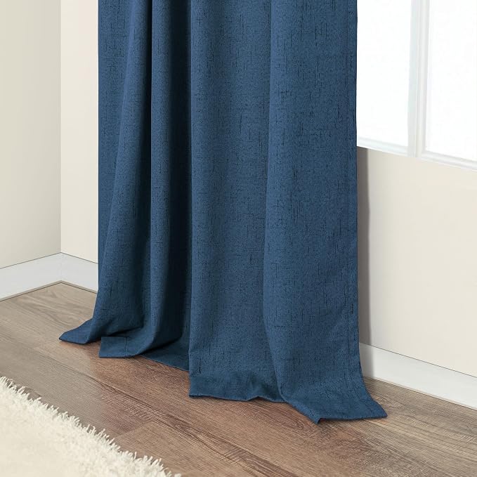 Navy Blue Small Blackout Curtains - Image 7