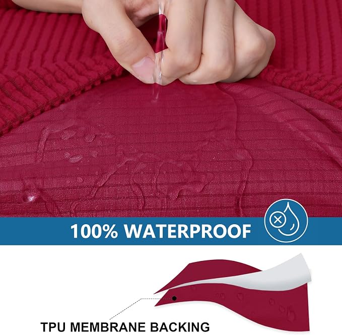 hyha Waterproof Sectional Couch Covers, Non Slip Sofa Couch Cushion Covers L - Image 3