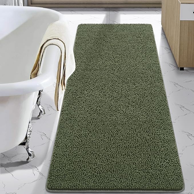 LOCHAS Luxury Bathroom Rug Shaggy Bath Mat 24 x 70 Inch, Washable Non Slip Bath by LOCHAS