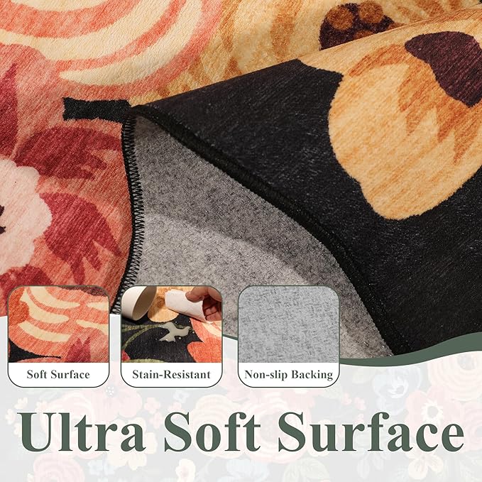 DUKINO 2.6x8 Runner Rug for Hallway, Washable Kitchen Rug - Image 6