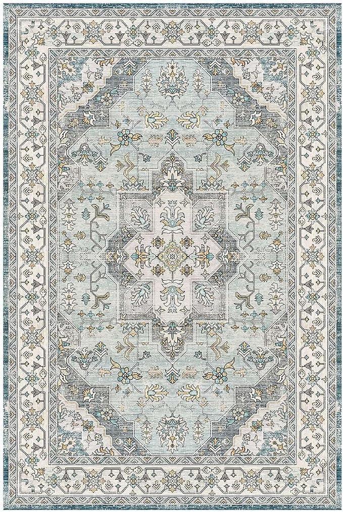 Area Rugs 5x7, Washable Rugs for Living Room, Vintage Boho Indoor Soft Carpet - Image 5