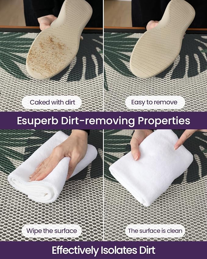 DEXI Front Door Mat Outside Entrance, Summer Tropical Leaves Plant Doormat - Image 9