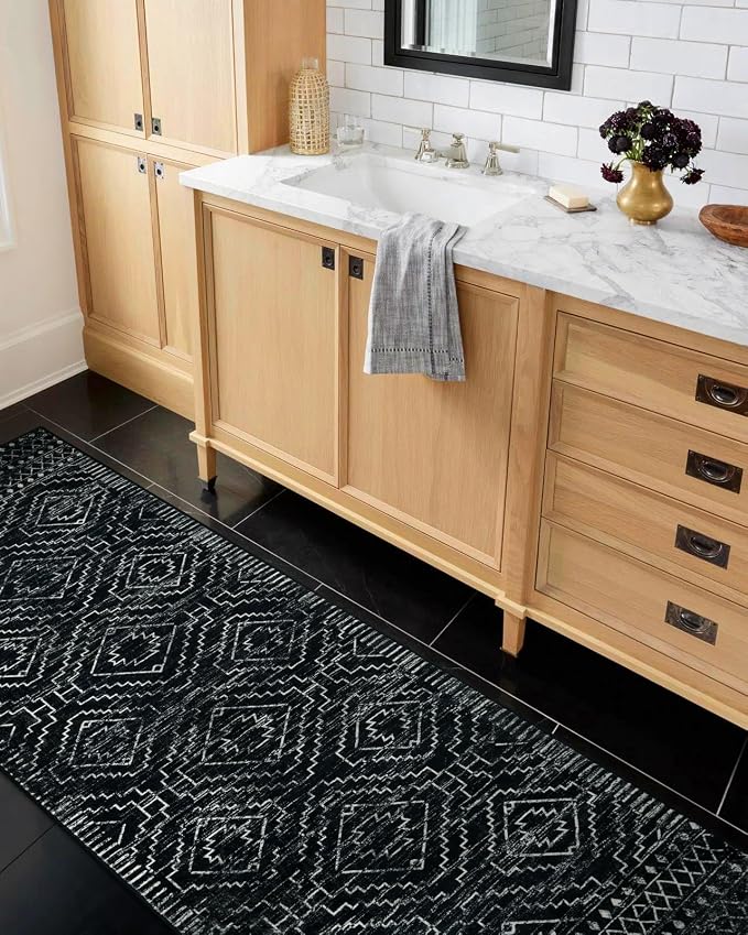 Wonnitar Moroccan Runner Rugs for Hallway 2'6"x8', Geometric Tribal Long Soft - Image 5